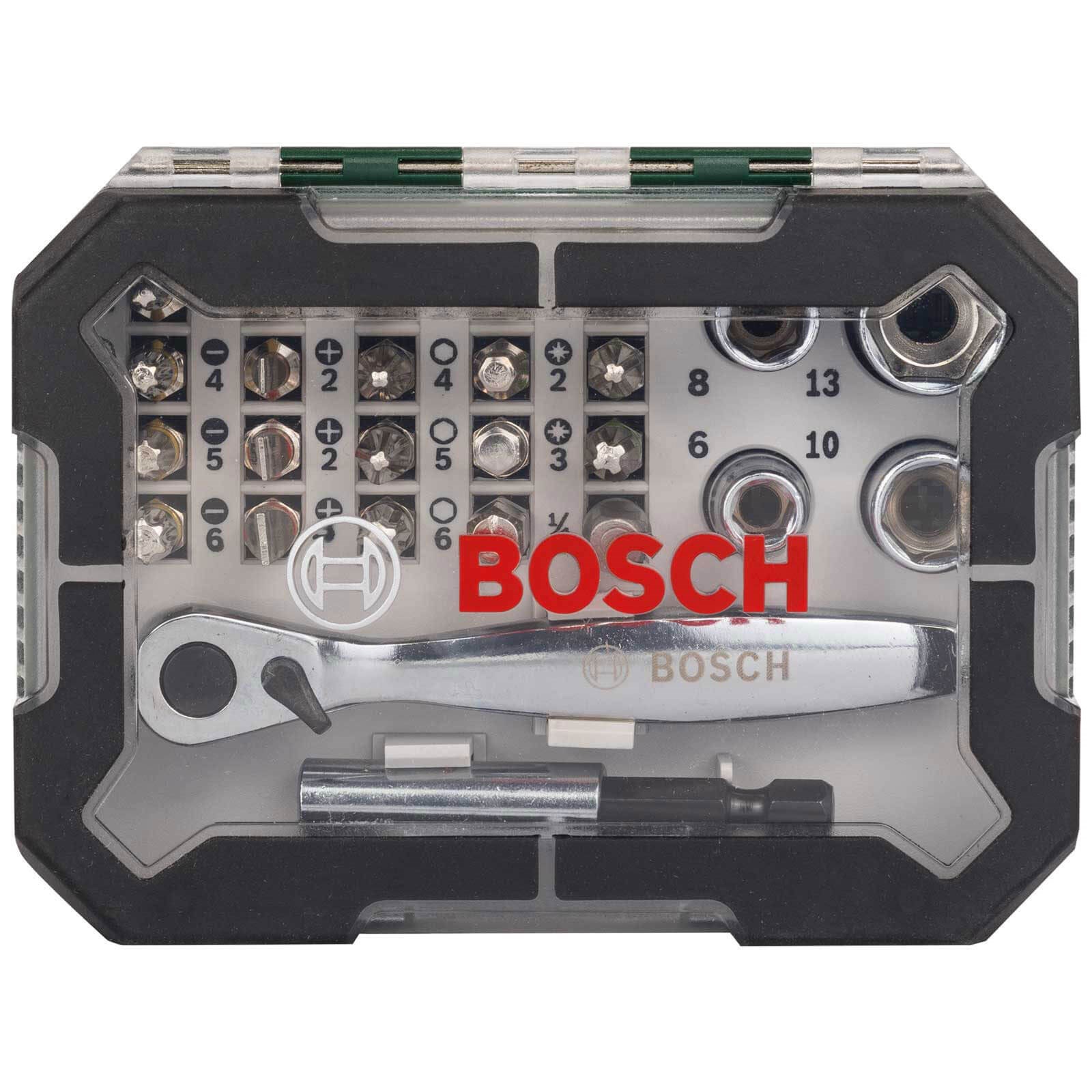 Bosch Screwdriver Bit and Ratchet Set 26 Pieces